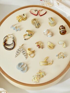 NWT 18K Gold Plated Earring Bundle|Mix&Match(Silver Needle)